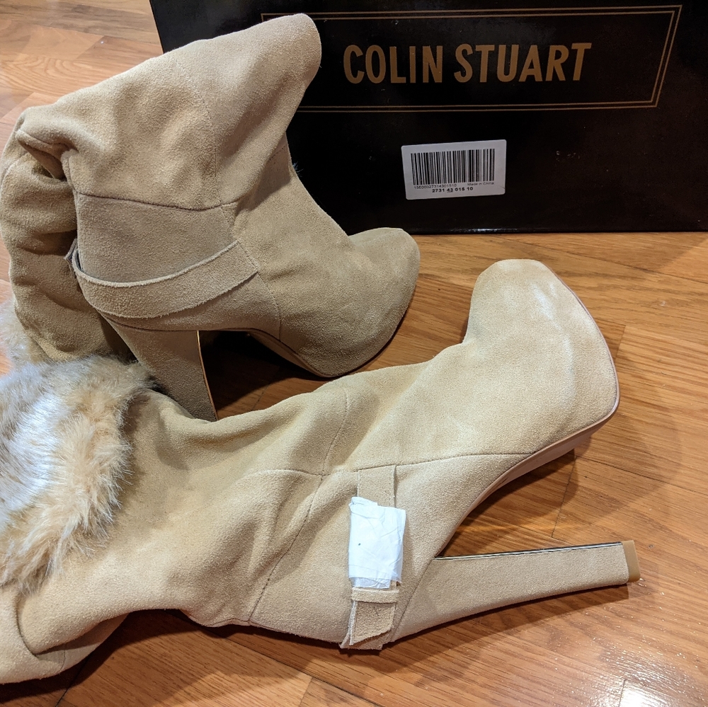 Colin Stuart Faux Fur Knee Boots